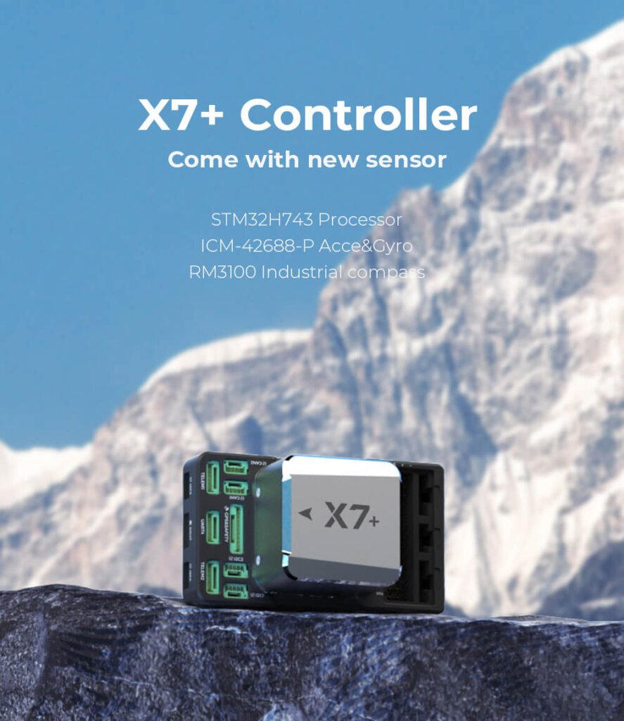 CUAV X7+ Controller Feature: STM32H743 Processor, ICM-42688-P Acce&Gyro, RM3100 Industrial compass
