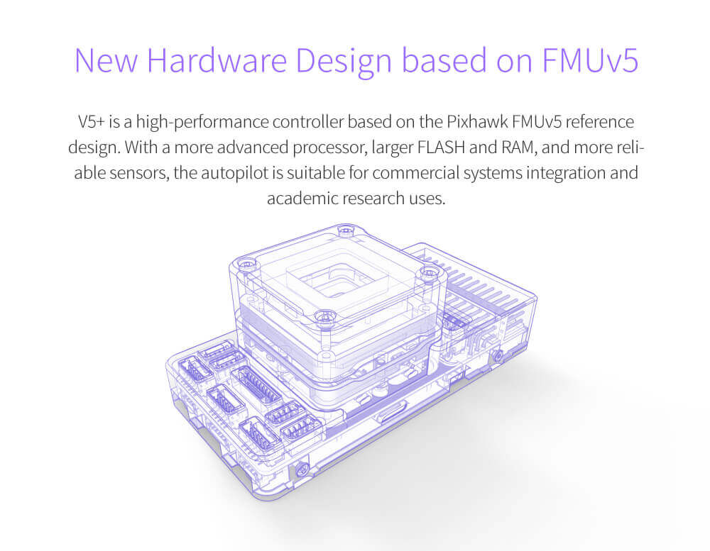 CUAV V5+ Controller Feature: New Hardware Design based on FMUv5