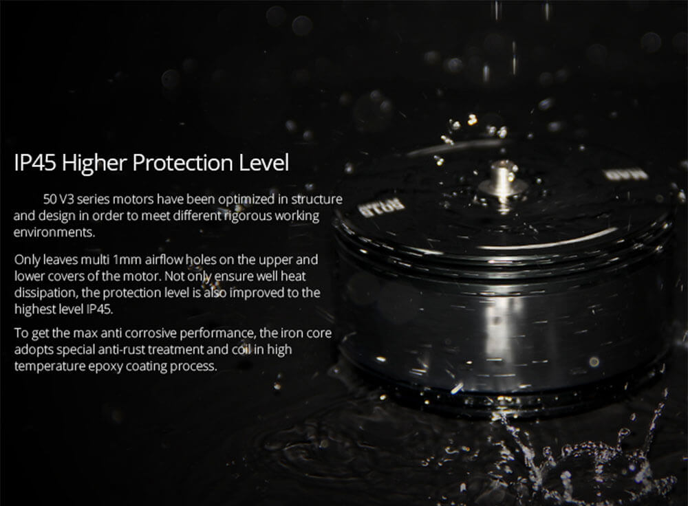 5015 Motor Feature: IP45 Higher Protection Level