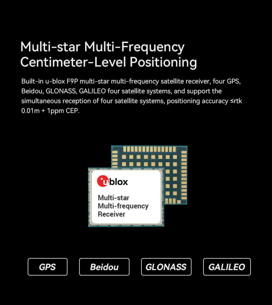C-RTK 9Ps GNSS Module Feature: Multi-star Multi-FrequencyHigh- Precision Positioning