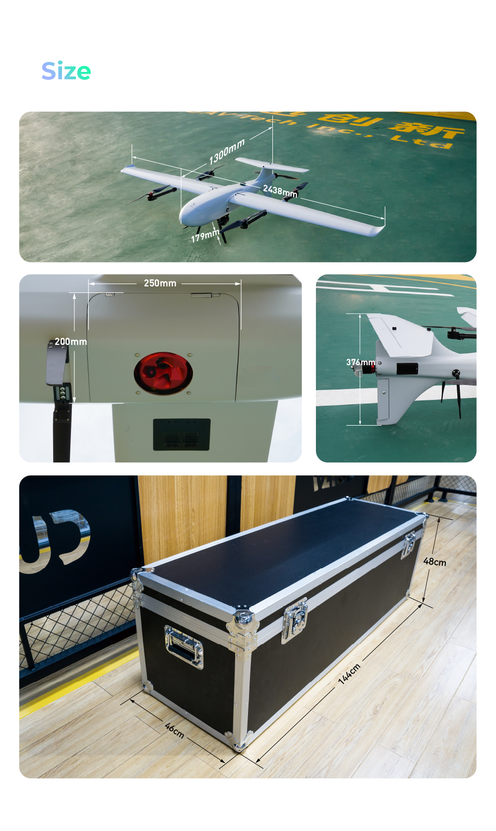 CUAV Raefly VT240 pro VTOL Specifications Body Material: