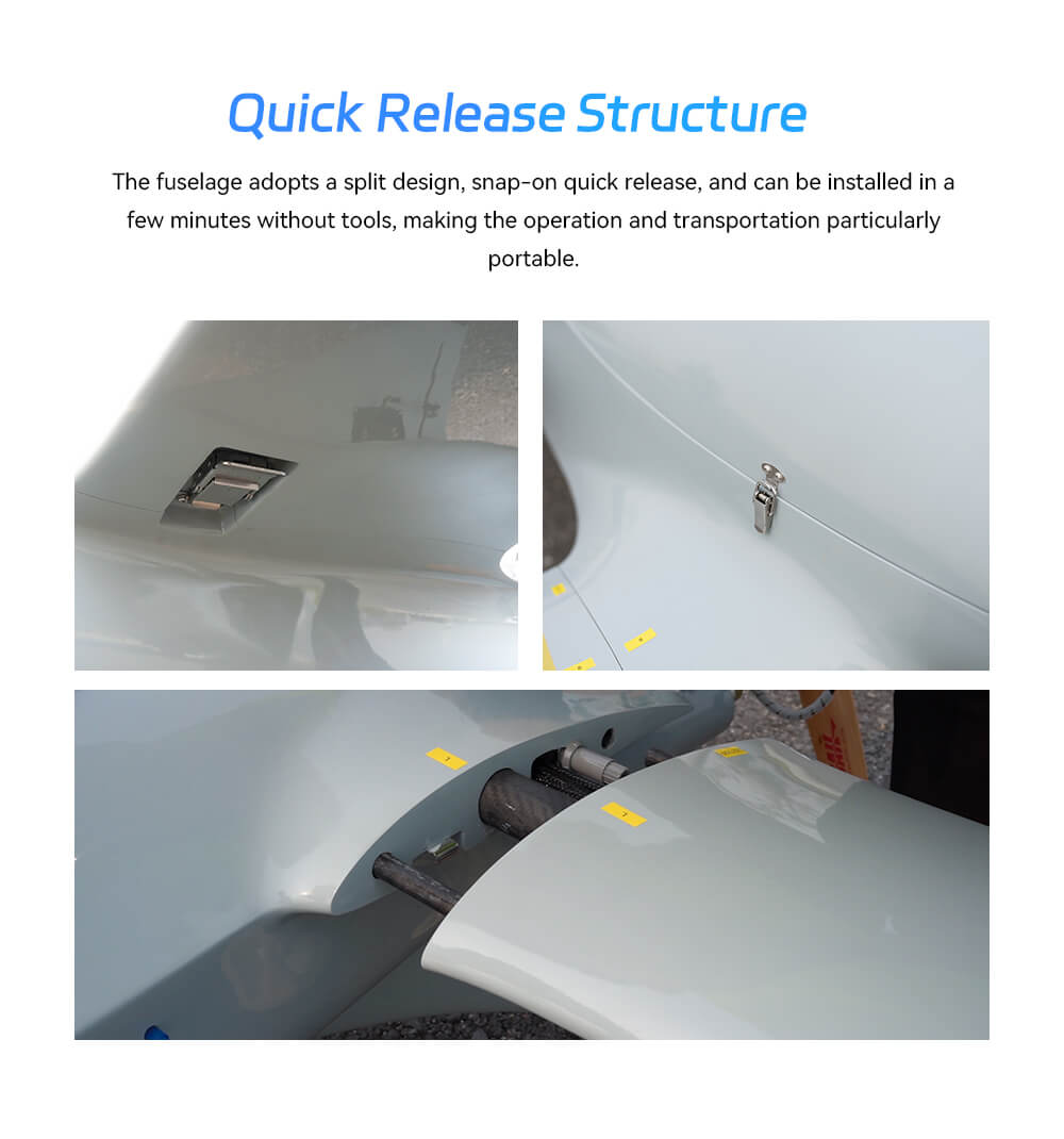Raefly VT370 VTOL UAV Feature: Quick Release Structure