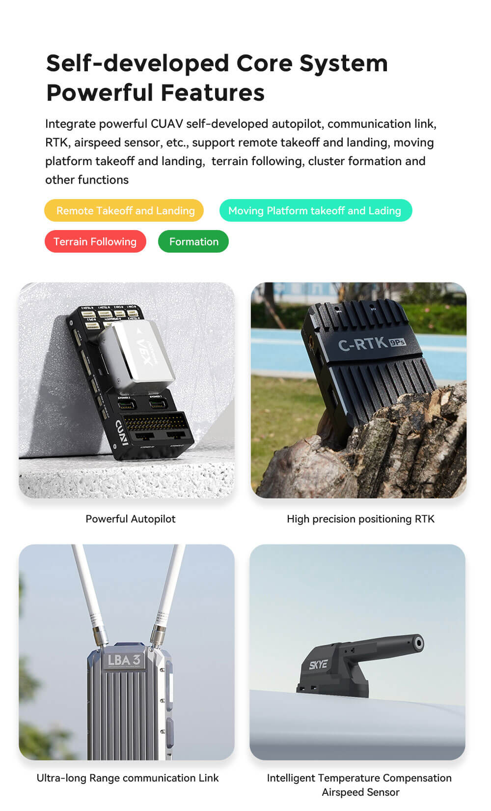 Raefly VT370 VTOL UAV Feature: Self-developed Core System Powerful Features