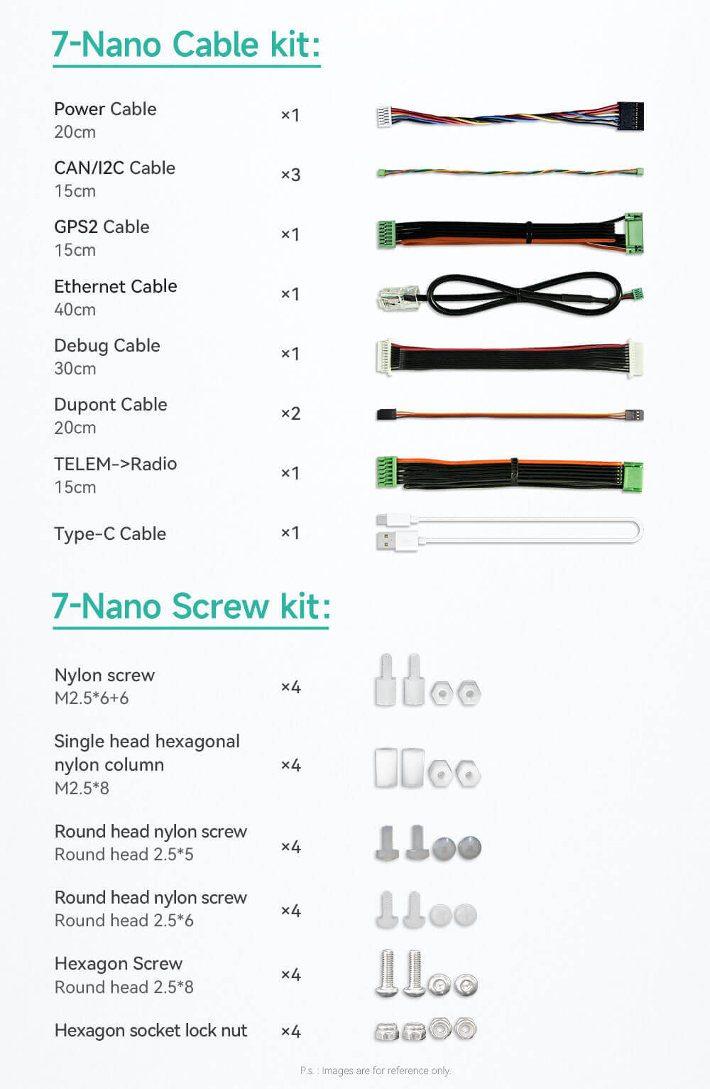 7-Nano Controller Packing Listing