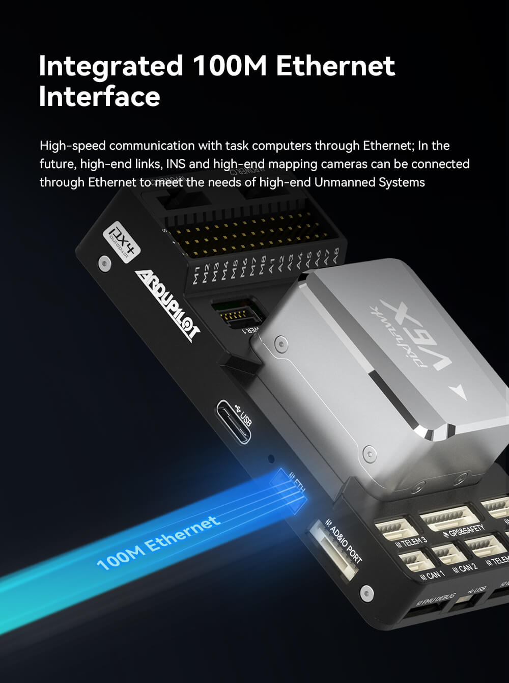 Contrôleur De Vol CUAV Pixhawk V6X Avec GPS NEO 3 - Carte Personnalisée ARM M3, Neuf