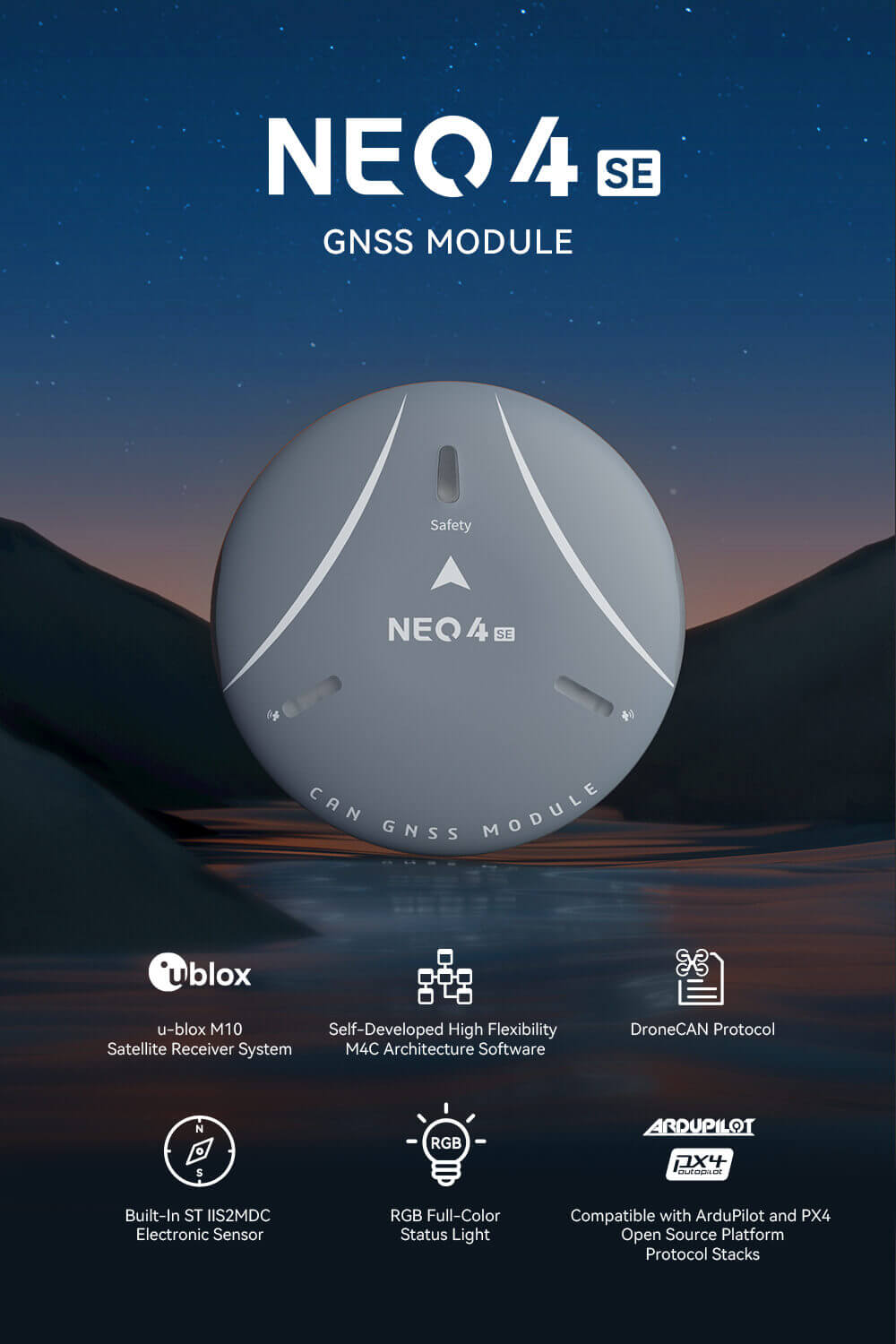CUAV NEO 4 SE GPS GNSS Module U-BLOX M10 – CUAV Official Store