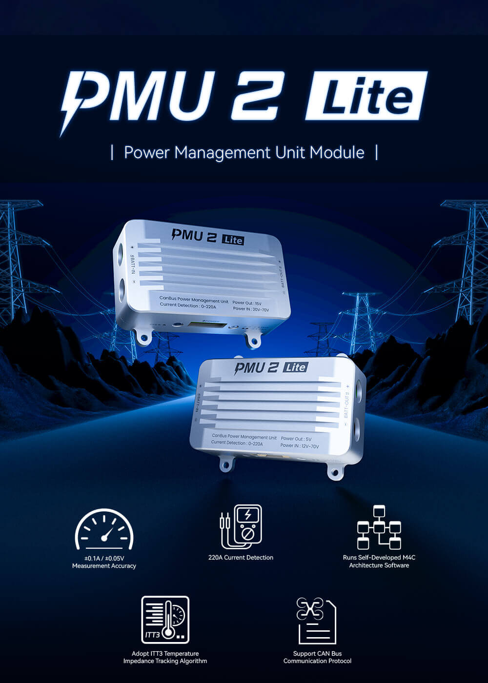 CUAV PMU 2 Lite Power Module Feature
