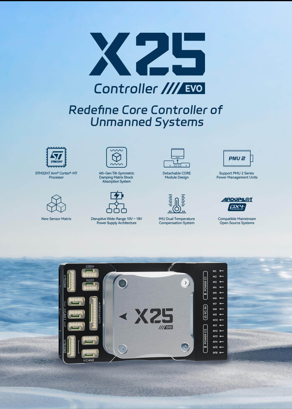CUAV X25 EVO Controller Feature: Redefine Core Controller of Unmanned Systems