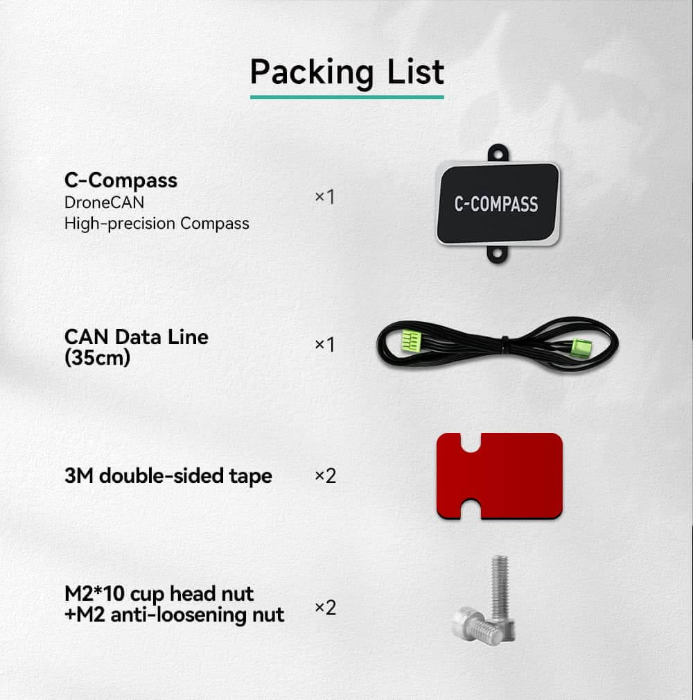 CUAV High Precision RM3100 Magnetic C-Compass External Compass For Pixhawk And PX4 - Image 6