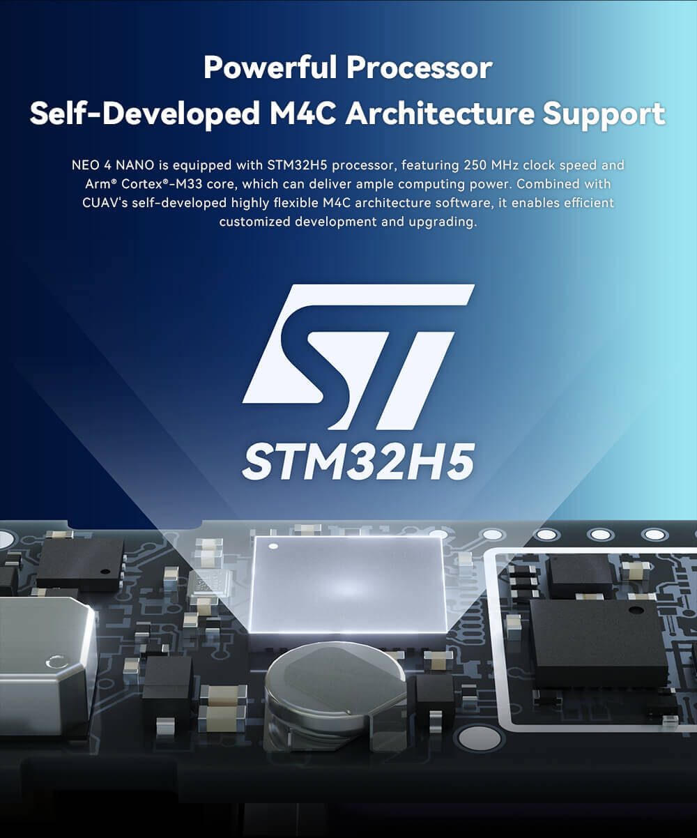 NEO 4 Nano GNSS Module Feature: Powerful Processor Self-Developed M4C Architecture Support