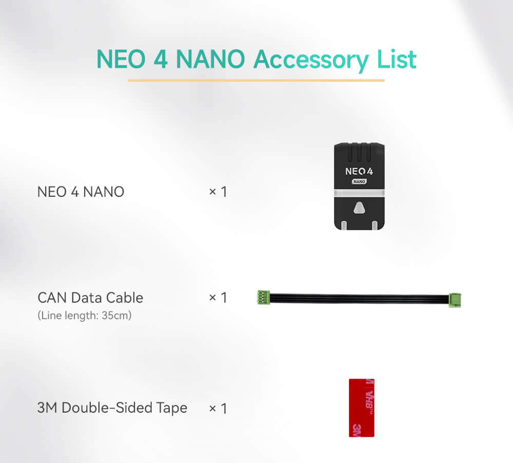 NEO 4 Nano Packing List