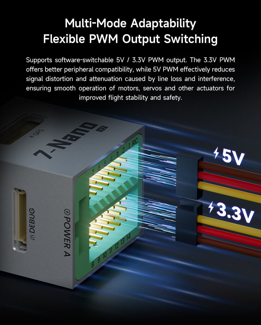 7-Nano V2 Controller Feature: Multi-Mode Adaptability Flexible PWM Output Switching