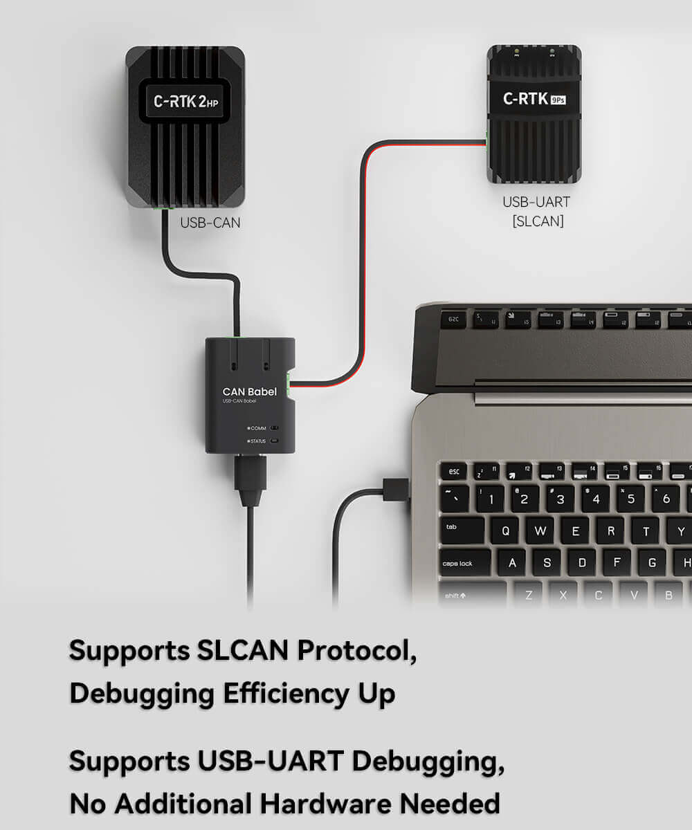 CAN Babel USB Bus Adapter Feature: Supports SLCAN Protocol,Debugging Efficiency Up