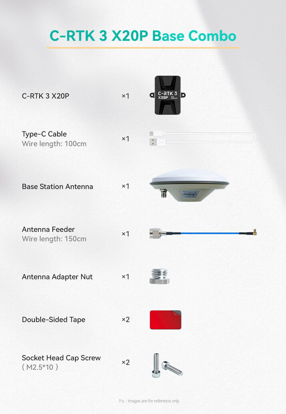 C-RTK 3 X20P GNSS Module Packing List