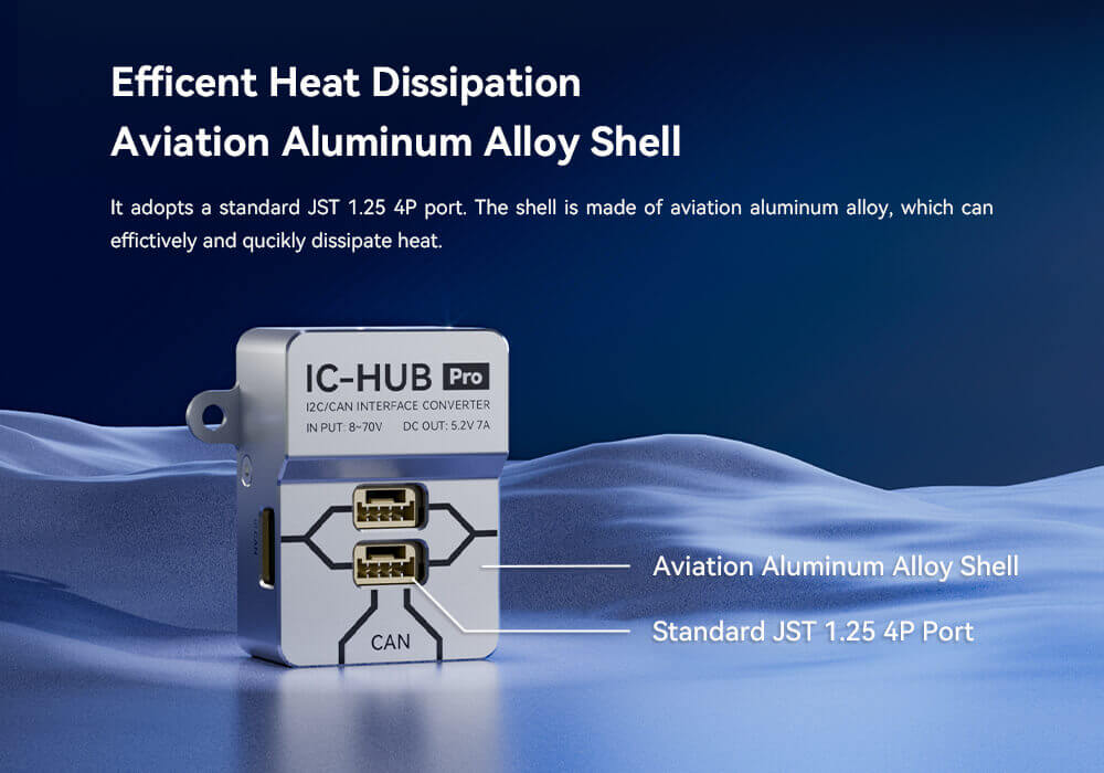 CUAV IC-HUB Pro Bus Expansion Module 11 Efficient Heat Dissipation Aviation Aluminum Alloy Shell